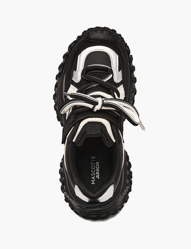 Черные детские кроссовки MASCOTTE 234-522521-0602 | ракурс 4