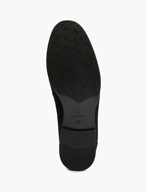 Черные женские лоферы из велюра MASCOTTE 22-521413-3605M | ракурс 5