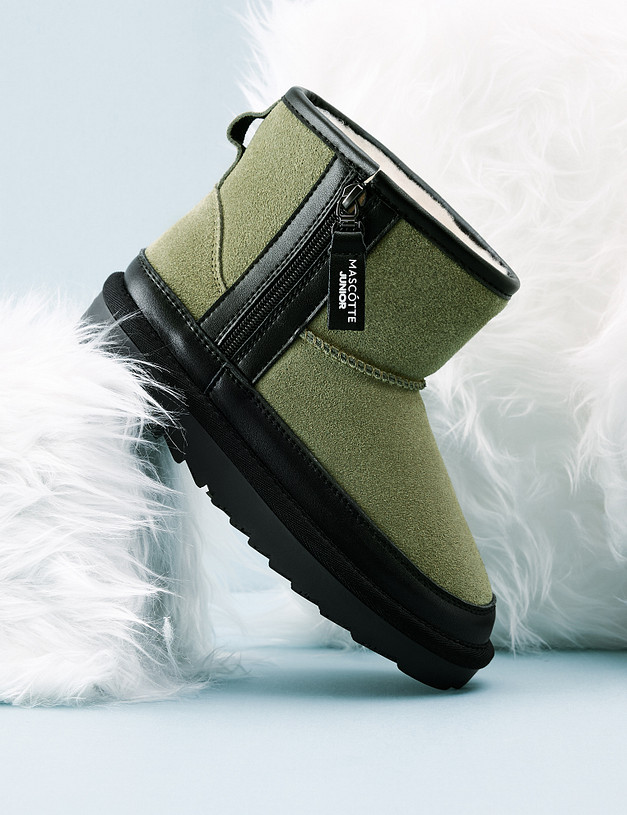 Зеленые детские угги MASCOTTE 98-520851-0204 | ракурс 1