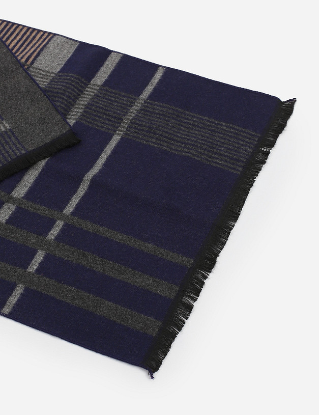 Синий мужской шарф MASCOTTE 766-1207-2403 | ракурс 3