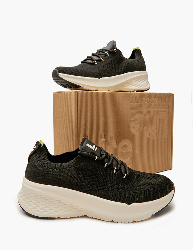 Черные женские  кроссовки из текстиля MASCOTTE 181-411621-0202 | ракурс 9