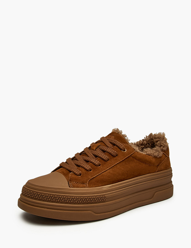 Рыжие женские кеды с мехом MASCOTTE 58-42417412-4691M | ракурс 2
