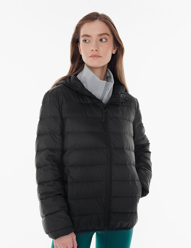 Черная женская куртка с капюшоном MASCOTTE 234-3173-2402 | ракурс 2 Черная женская куртка с капюшоном MASCOTTE 234-3173-2402 | ракурс 2