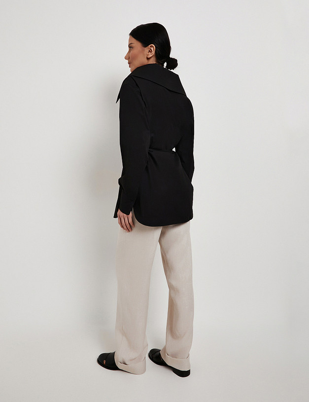 Черная женская блузка MASCOTTE 835-6106-2602 | ракурс 7