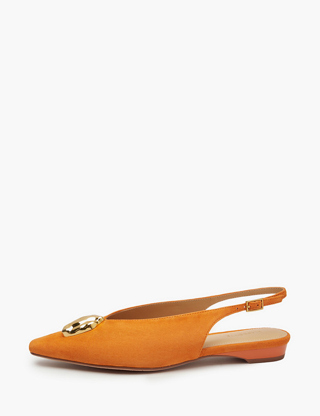 Оранжевые женские велюровые туфли MASCOTTE 175-5163312-0613 | ракурс 2