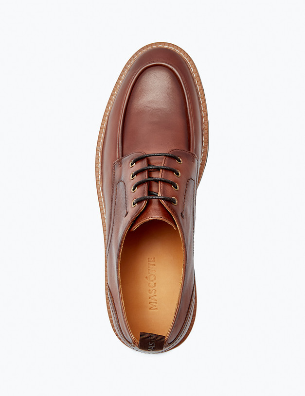 Коричневые мужские дерби из кожи MASCOTTE 58-3210915-0108 | ракурс 5