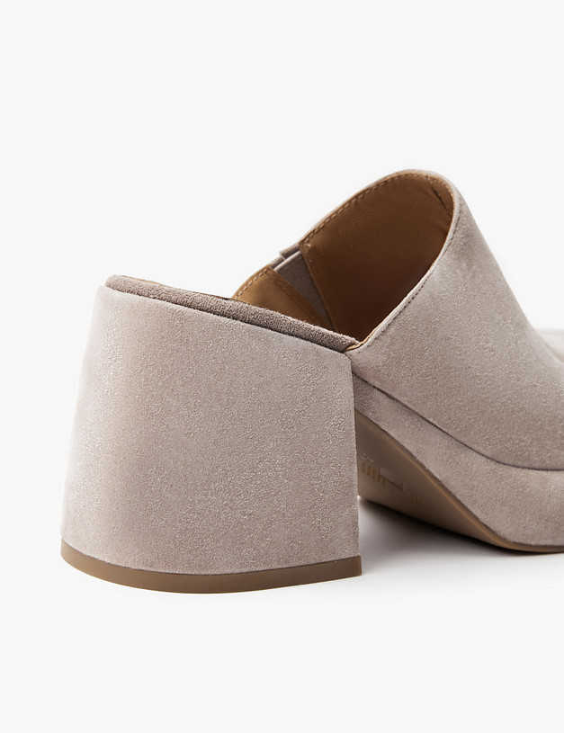 Бежевые велюровые женские сабо MASCOTTE 233-314411-3602M | ракурс 6