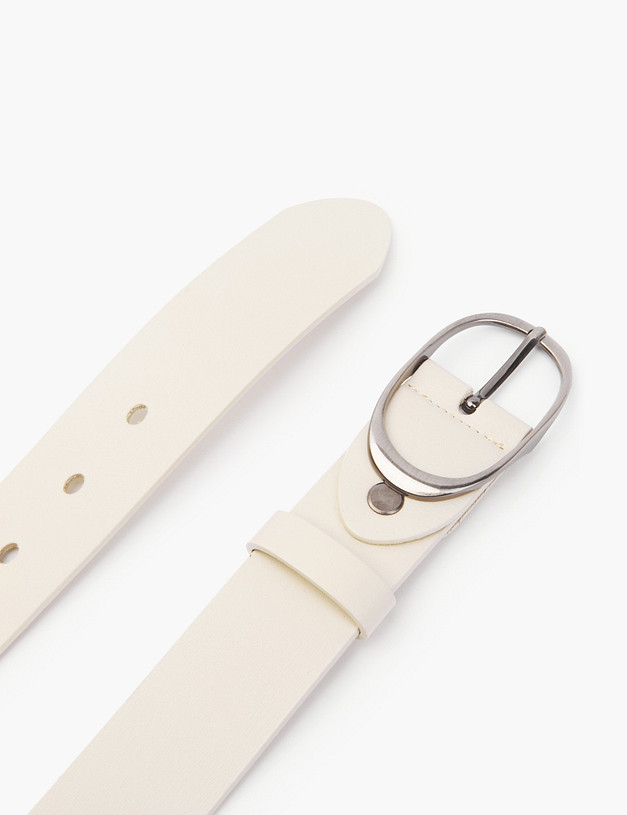 Молочный женский ремень MASCOTTE 701-2108-601 | ракурс 3