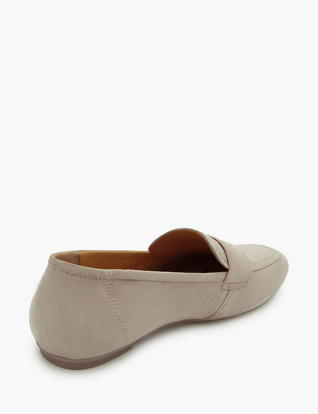 Бежевые женские мокасины из велюра MASCOTTE 58-312111-3602M | ракурс 4