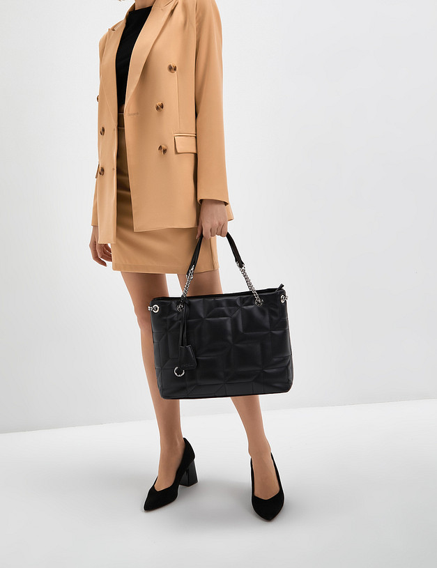 Черная стеганая женская сумка MASCOTTE 670-3104-602 | ракурс 1