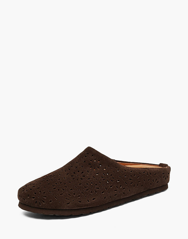 234-618711-2236M Туфли летние женские велюр/нат.кожа корич, Mascotte