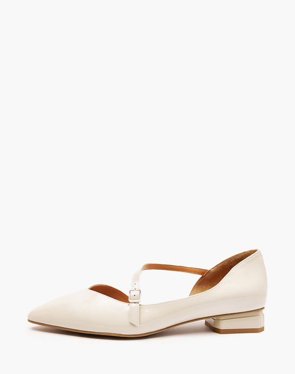 100-516011-3780M Туфли женские лак.кожа/нат.кожа молочн, Mascotte