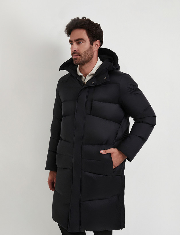 Черная мужская пуховая куртка MASCOTTE 885-5224-2402 | ракурс 3