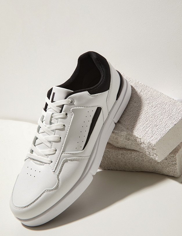 Белые мужские кеды MASCOTTE 18-410421-0601 | ракурс 1