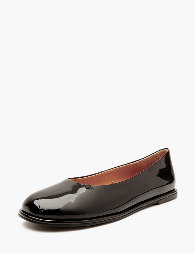 Черные лакированные женские балетки MASCOTTE 126-414811-3701M | ракурс 2