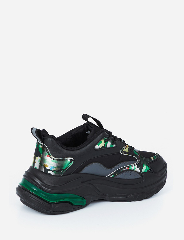 Женские кроссовки с зелеными вставками MASCOTTE 189-120523-0602 | ракурс 4