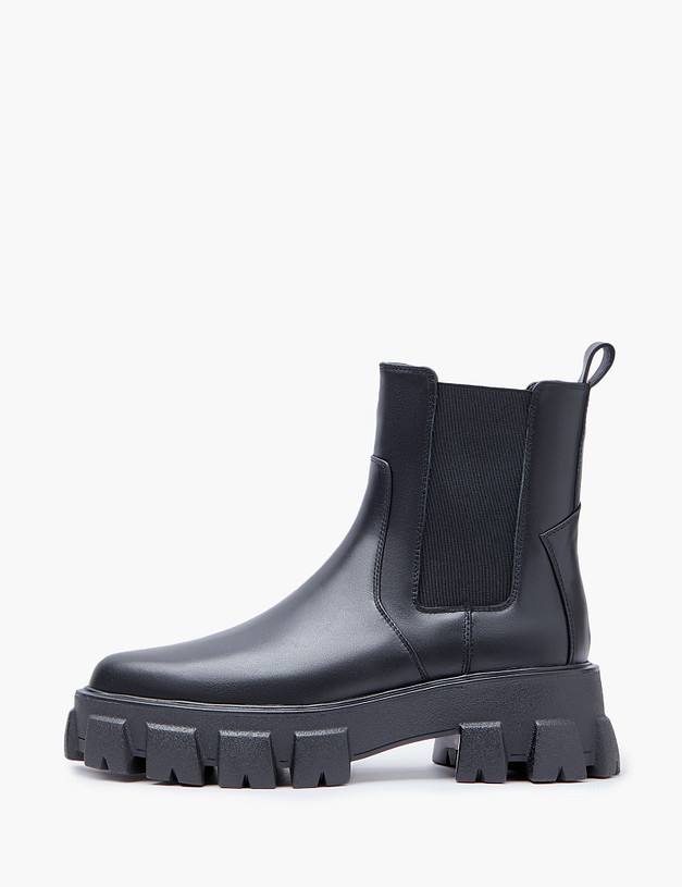 Черные кожаные женские челси MASCOTTE 233-3202021-3100M | ракурс 1 Черные кожаные женские челси MASCOTTE 233-3202021-3100M | ракурс 1