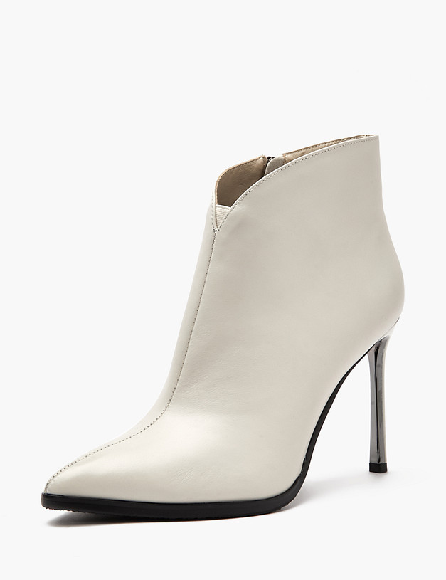 Молочные женские ботильоны на высоком каблуке MASCOTTE 100-410121-7115M | ракурс 2