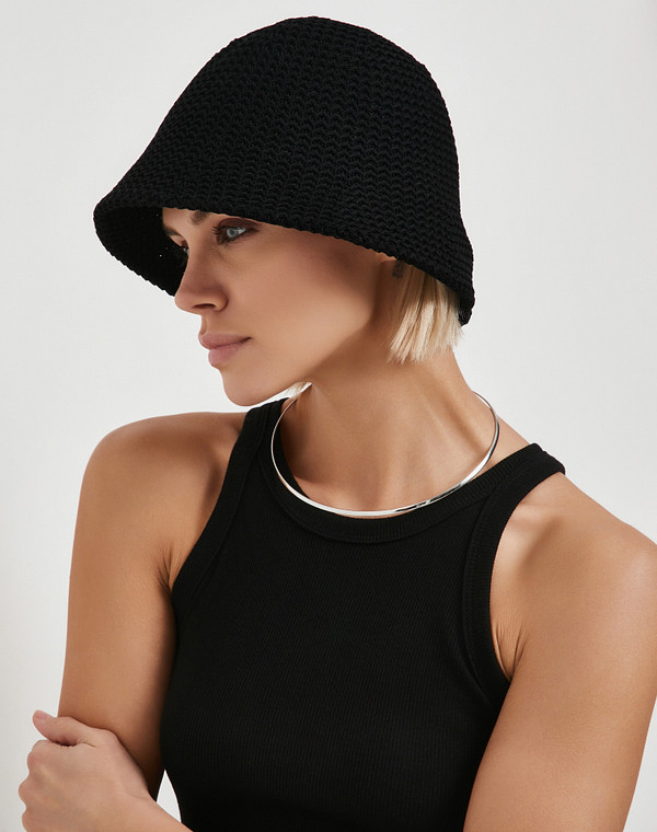 766-5132-2602 Шляпа женская текстиль черн, Mascotte