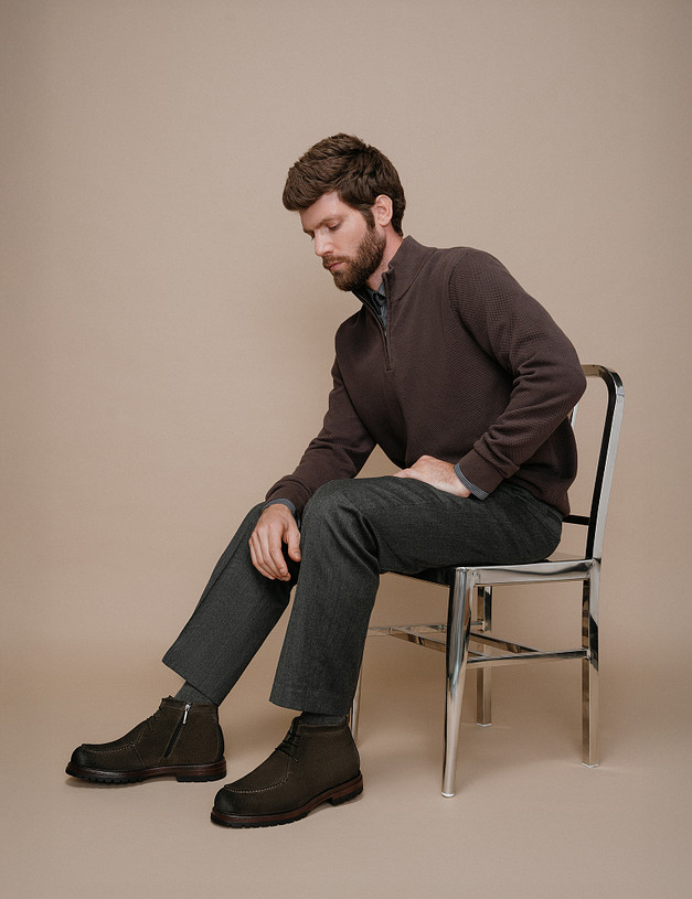 Зеленые мужские зимние ботинки MASCOTTE 175-521431-0204 | ракурс 2