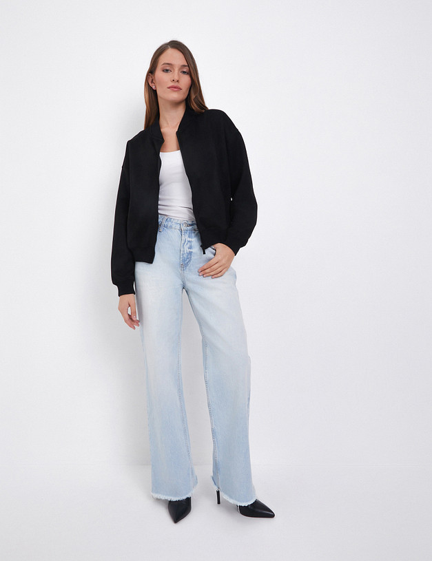 Черный женский бомбер MASCOTTE 848-4225-2402 | ракурс 7