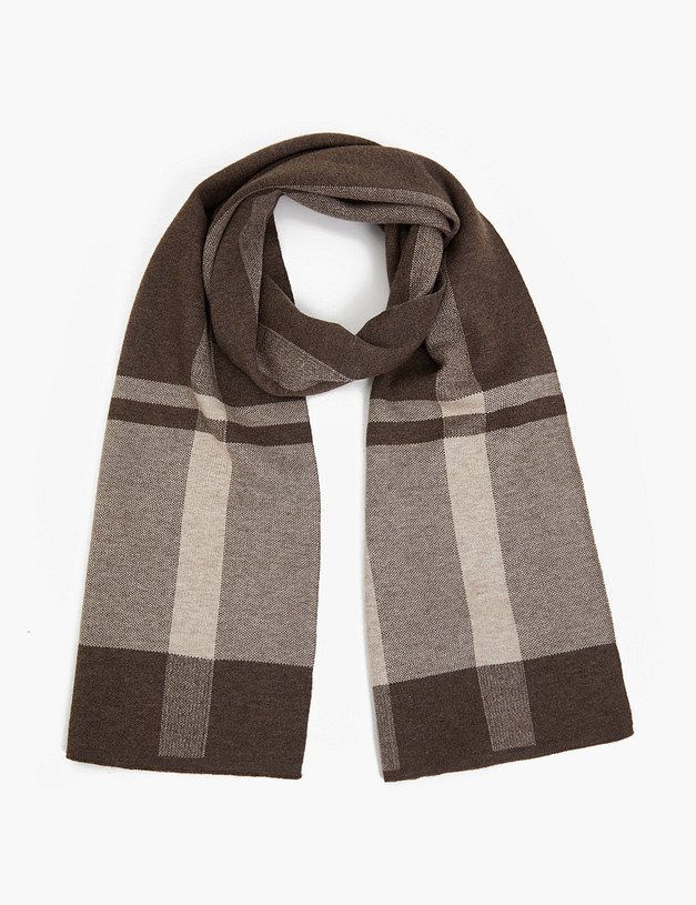 Коричневый мужской шарф MASCOTTE 766-3204-2408 | ракурс 2