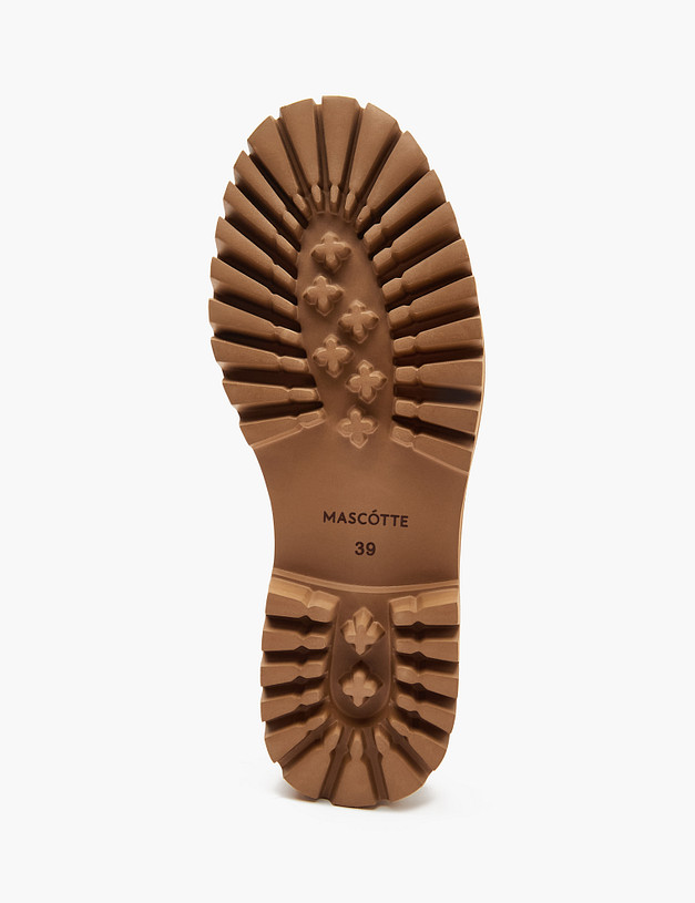Темно-бежевые женские велюровые полуботинки MASCOTTE 233-4124311-2210M | ракурс 5