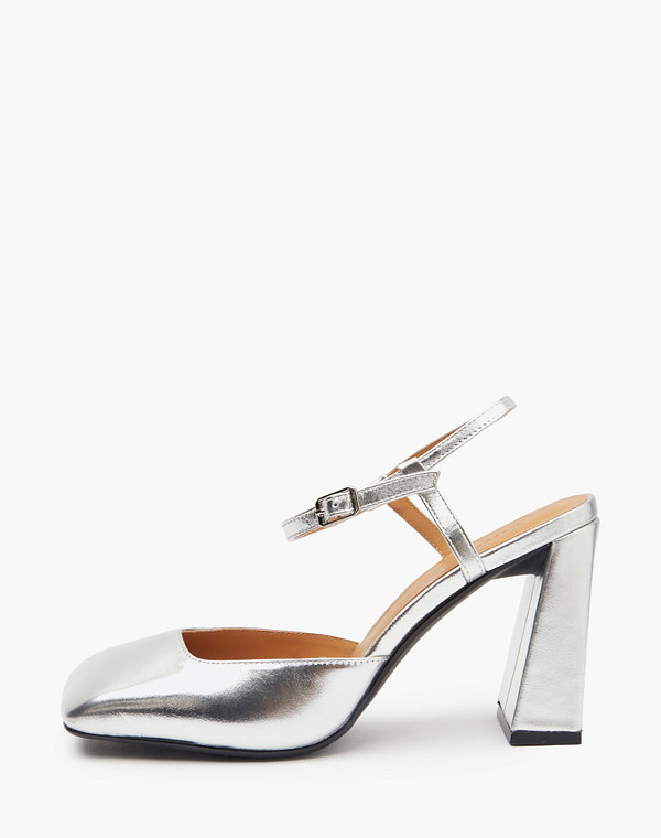 126-511311-0116 Туфли летние женские нат.кожа/нат.кожа серебро, Mascotte