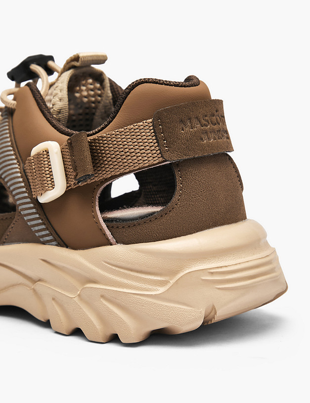 Коричневые детские кроссовки MASCOTTE 234-617721-0609 | ракурс 7