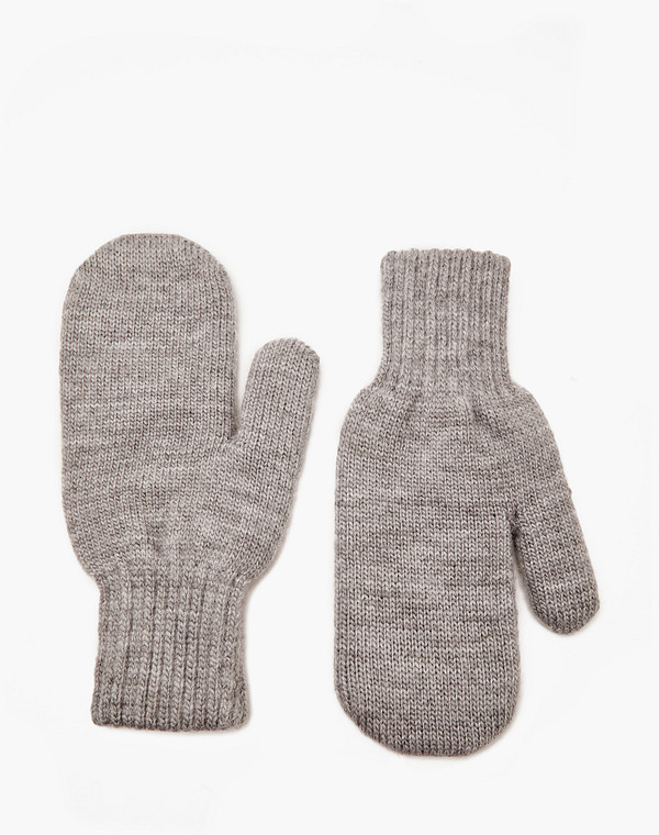 781-3201-7510 Варежки жен.. шерсть-текстиль серый, Mascotte