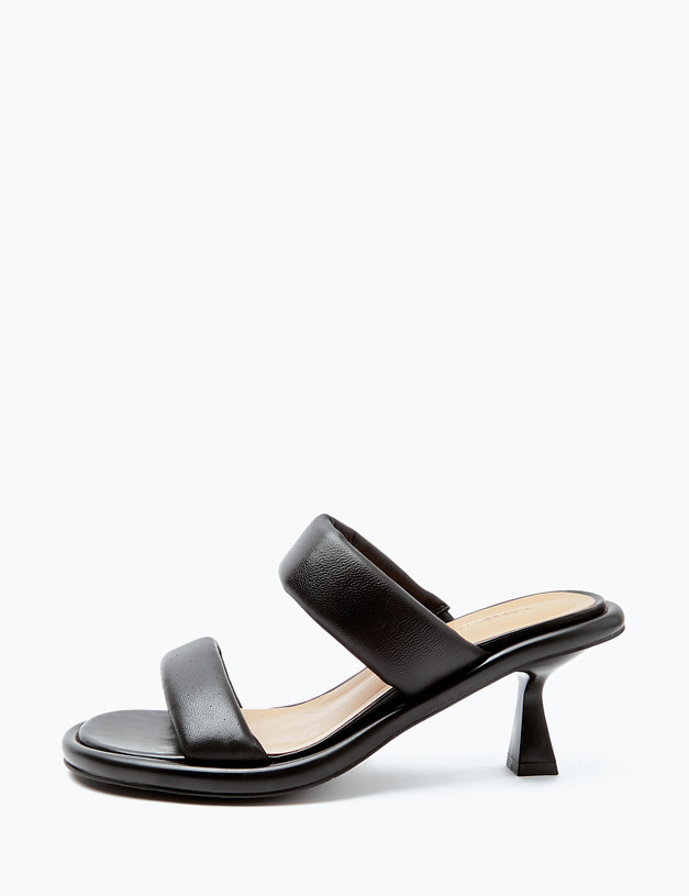 Черные кожаные женские мюли MASCOTTE 233-4126111-7501M | ракурс 1