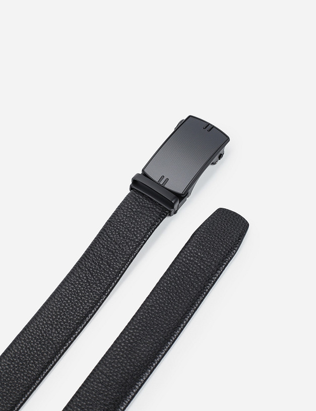 Черный мужской ремень MASCOTTE 727-0209-102 | ракурс 3