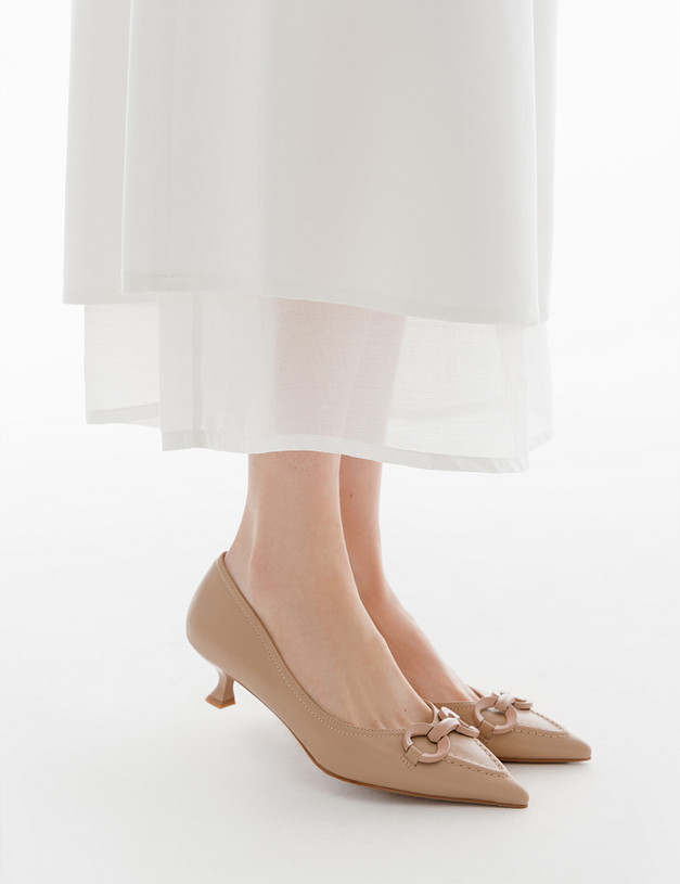 Бежевые женские туфли MASCOTTE 100-513511-0508 | ракурс 2