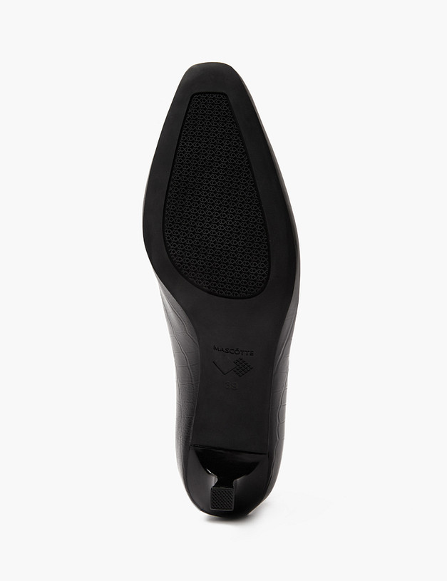 Черные женские ботильоны с тиснением под рептилию MASCOTTE 126-410721-0102 | ракурс 5