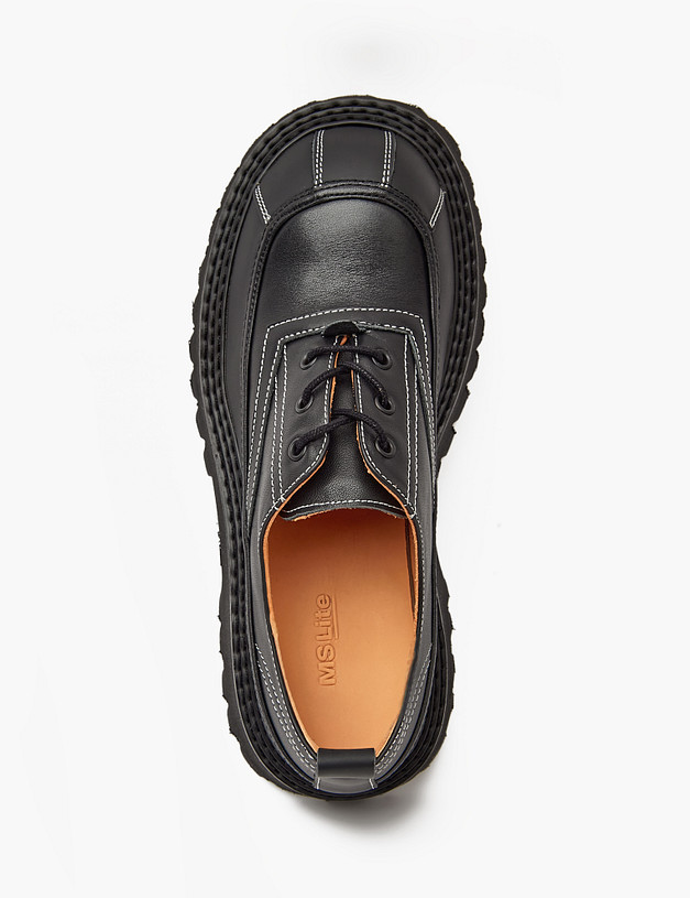 Черные кожаные женские дерби MASCOTTE 58-411011-0102 | ракурс 4