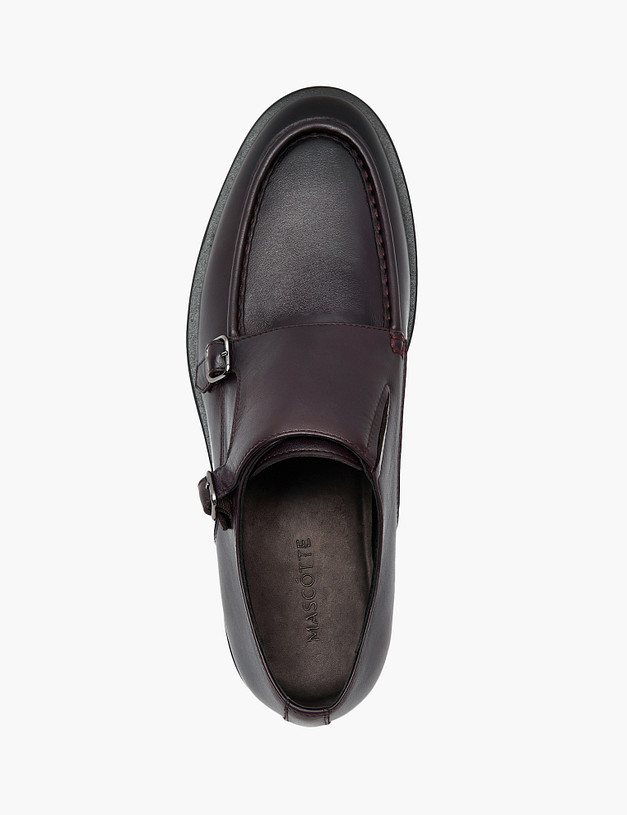 Бордовые кожаные мужские монки MASCOTTE 175-3290812-3113M | ракурс 5