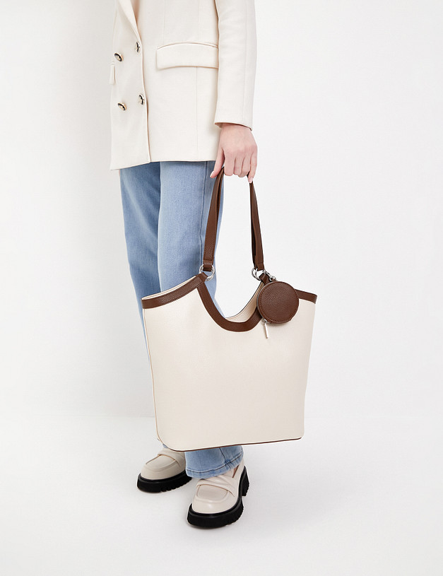 Молочная женская сумка с кошельком MASCOTTE 670-4117-601 | ракурс 1