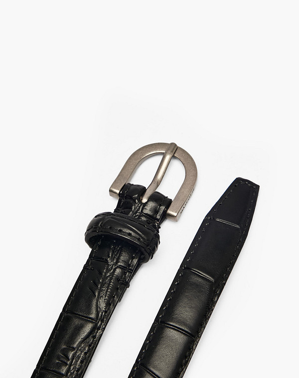 701-5201-602 Ремень жен. кож.спилок/кож.спилок черн, Mascotte