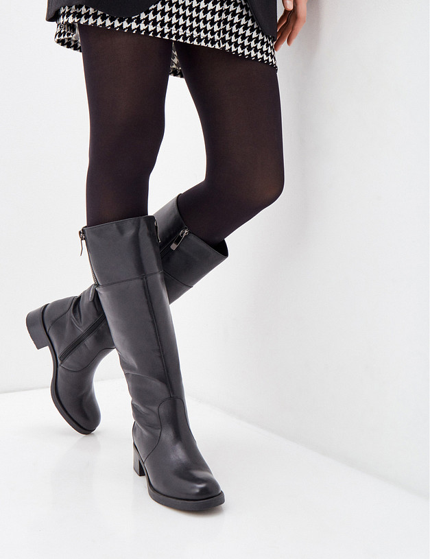 Черные женские сапоги MASCOTTE 384-820272-0102 | ракурс 1 Черные женские сапоги MASCOTTE 384-820272-0102 | ракурс 1