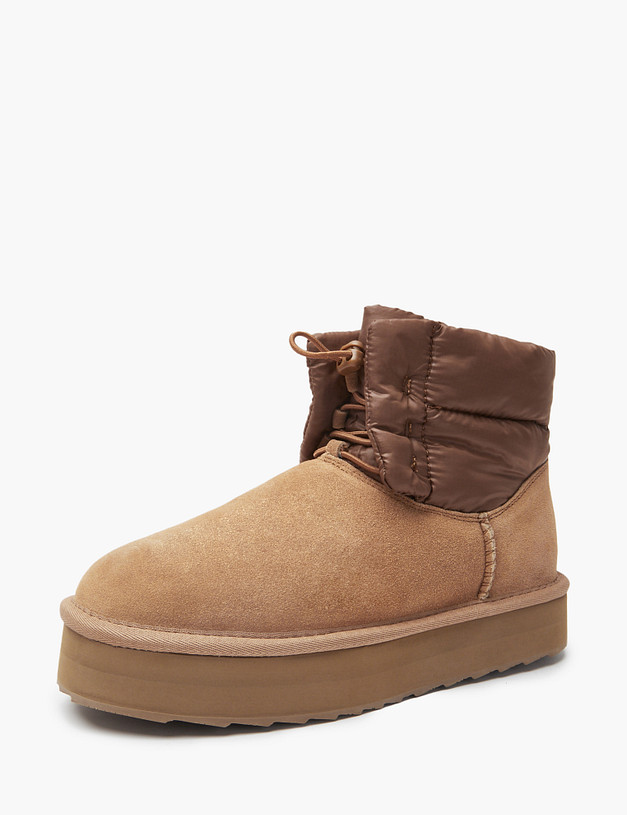 Бежевые женские угги MASCOTTE 234-3206537-0208 | ракурс 3 Бежевые женские угги MASCOTTE 234-3206537-0208 | ракурс 3