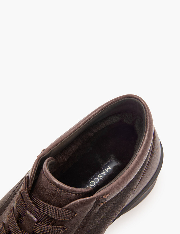 Коричневые мужские полуботинки на меху MASCOTTE 22-3270634-0109 | ракурс 6