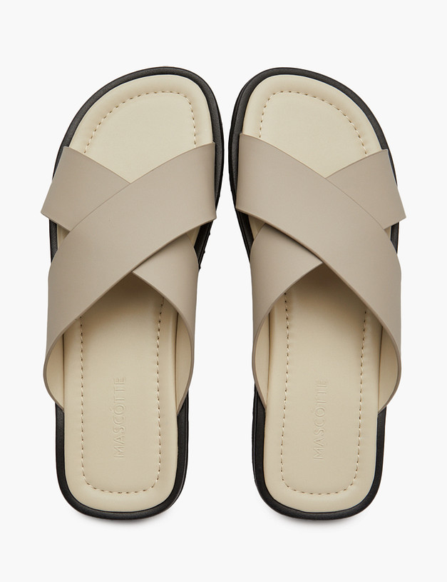 Бежевые мужские кожаные сабо MASCOTTE 128-511961-8139M | ракурс 5