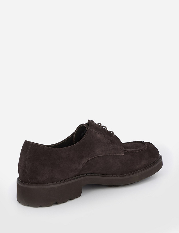 Коричневые мужские дерби из велюра MASCOTTE 128-021512-0209 | ракурс 4