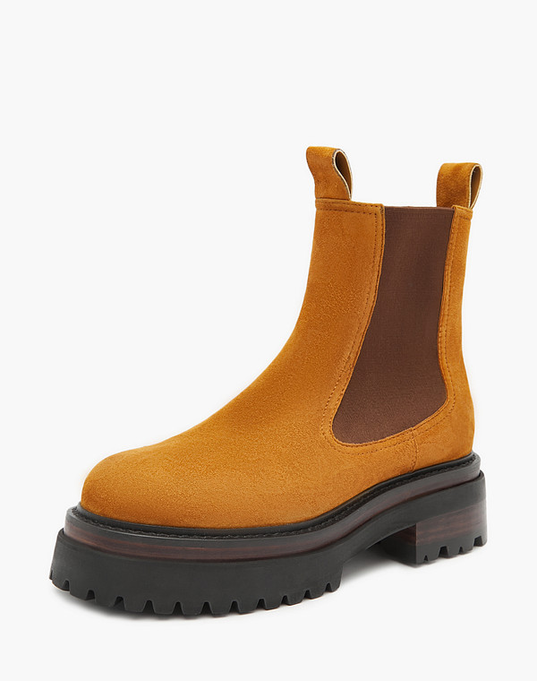 22-3200223-3667M Ботинки женские велюр-резина/ворсин-нат.кожа рыж-корич, Mascotte