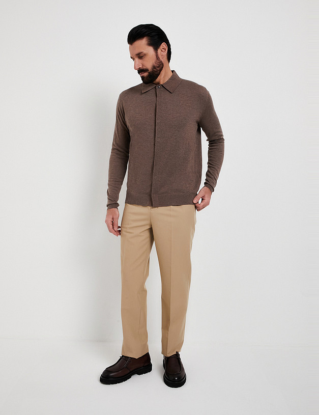 Мужской кардиган цвета капучино MASCOTTE 852-6117-2409 | ракурс 2