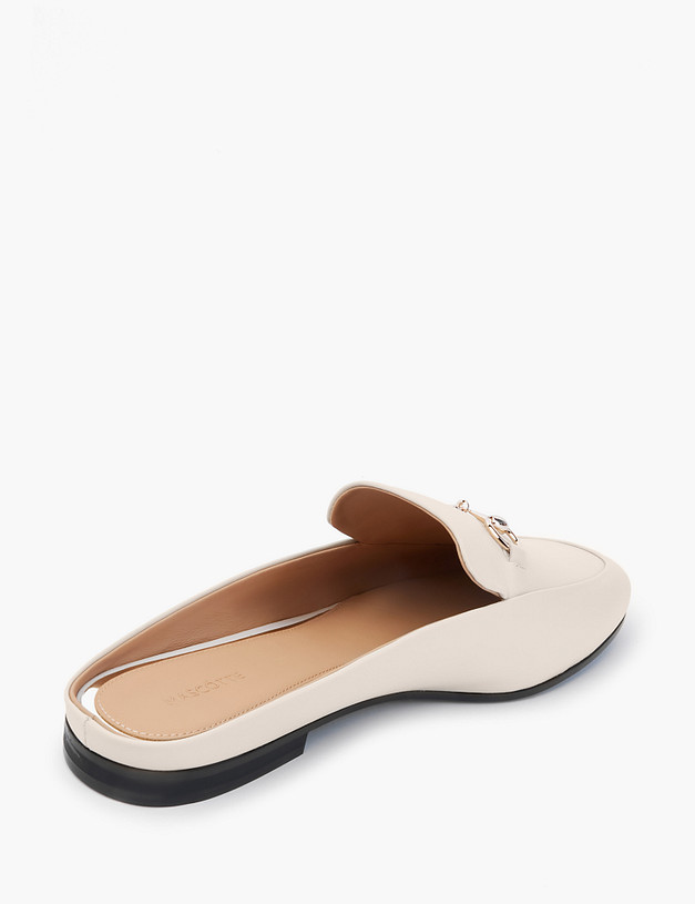 Молочные женские сабо из натуральной кожи MASCOTTE 171-210411-0501 | ракурс 3