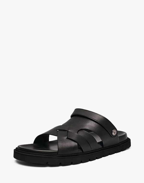 142-612662-0102 Туфли летние мужские нат.кожа/и.кожа черн, Mascotte