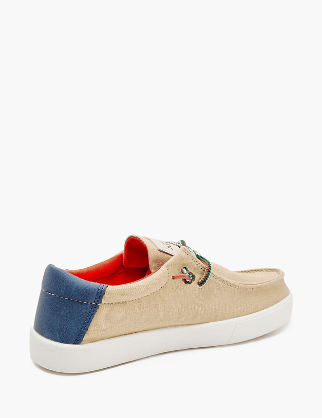 Бежевые топ-сайдеры для мальчиков MASCOTTE 18-411723-0218 | ракурс 5 Бежевые топ-сайдеры для мальчиков MASCOTTE 18-411723-0218 | ракурс 5