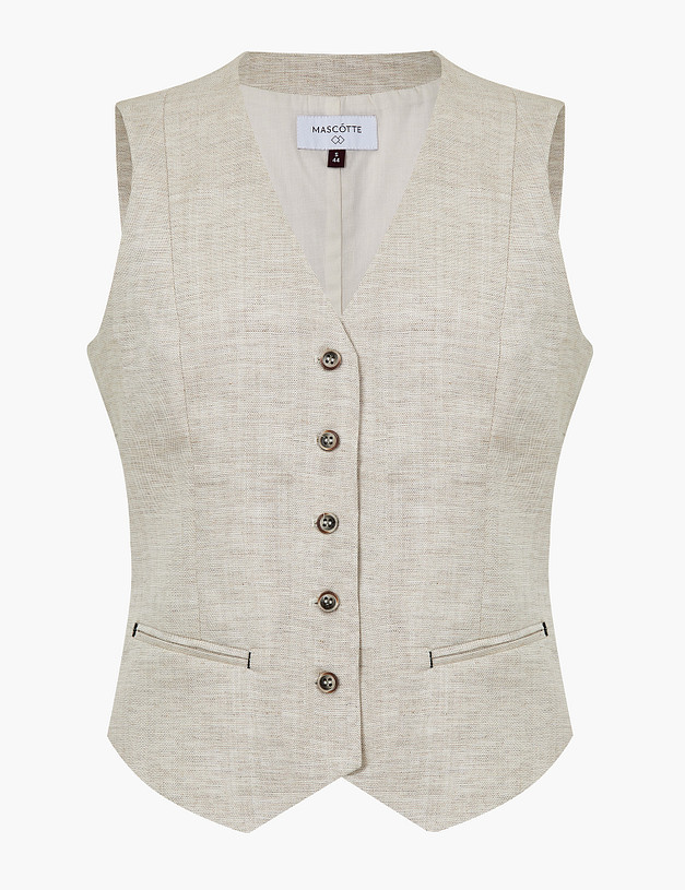 Бежевый женский жилет MASCOTTE 832-6104-2408 | ракурс 1