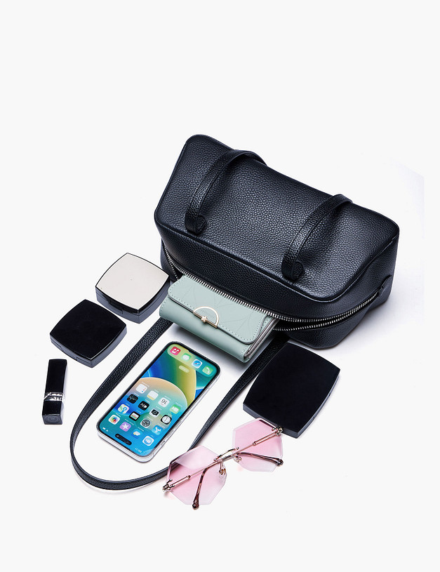 Черная женская сумка MASCOTTE 660-4114-102 | ракурс 6 Черная женская сумка MASCOTTE 660-4114-102 | ракурс 6